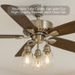 LIGHTACCENTS Ceiling Fan Light Covers For Ceiling Fan Light Kit - Clear Wave Glass Shade Lamp Replacement Kit For Ceiling Fan Light Kits. Clear Glass Shade (4-pack)