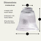 LIGHTACCENTS Ceiling Fan Light Covers For Ceiling Fan Light Kit - Clear Wave Glass Shade Lamp Replacement Kit For Ceiling Fan Light Kits. Clear Glass Shade (4-pack)