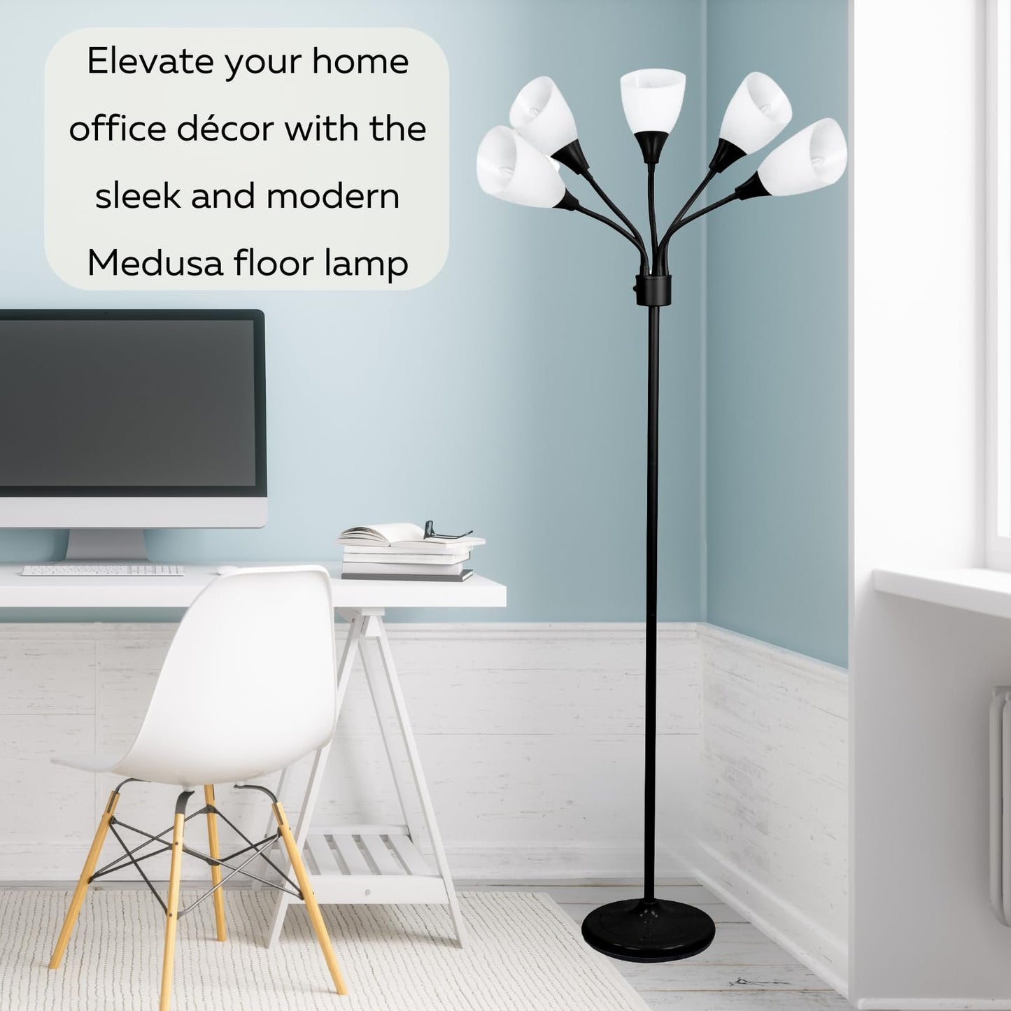 Medusa 5-Light Floor Lamp – Adjustable Shades