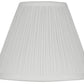 LIGHTACCENTS Pleat Empire Lamp Shade For Table Lamps - Hand-Crafted Linen Fabric 7" Top x 13" Diam x 10" Tall Fits Most Fixtures - Nickel Spider Harp Included - White Linen Nickel Finish (1-Pack)