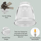 LIGHTACCENTS Ceiling Fan Light Covers For Ceiling Fan Light Kit - Clear Wave Glass Shade Lamp Replacement Kit For Ceiling Fan Light Kits. Clear Glass Shade (4-pack)
