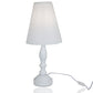 Chloe Bedside Table Lamp / Bedroom Light with Fabric Bell Shade