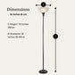 Bronze Torchiere Floor Lamp, 72" with Frosted Glass Shade