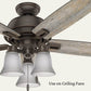 LIGHTACCENTS Ceiling Fan Light Covers For Ceiling Fan Light Kit - Clear Wave Glass Shade Lamp Replacement Kit For Ceiling Fan Light Kits. Clear Glass Shade (4-pack)
