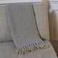 DECOR WORKS Luxurious Boho Throw Blanket 48"x60" Elegantly Comfy Textured, Soft Knitted Herringbone Couch Blankets & Throws, Soft Blanket Cozy Throw Blanket for Couch Throw Blanket for Bed (Beige)