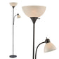 Torchiere Floor Lamp with Opal White Cone Shade – Standing Lamp for Living Room or Bedroom – Super Bright Corner Pole Lamp, Modern Floor Lamps for Living Room