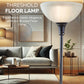 Threshold Bronze Floor Lamp, 72'' Torchiere with Glass Shade