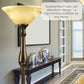 Traditional Royal Floor Lamp with Alabaster Glass Shade
