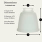 LIGHTACCENTS Ceiling Fan Light Covers For Ceiling Fan Light Kit - Clear Wave Glass Shade Lamp Replacement Kit For Ceiling Fan Light Kits. Clear Glass Shade (4-pack)
