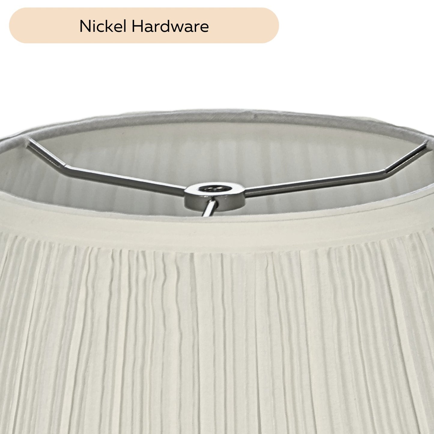 White Pleated Lamp Shade 7" x 13" x 10" Tall