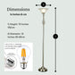 Royal Floor Lamp, Standing Lamp 72-inch Tall Lamp Glass Shade