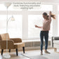 Susan Adjustable Floor Lamp With White Shade And Side Reading Light