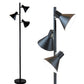 Dorm 3 Light Floor Lamp with 3 Adjustable Reading Room Lights by Lightaccents - Tree Style Standing Lamp with Adjustable Lights - Floor Standing Pole Light - Living Room Lamp (Brushed Nickel)