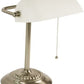 Traditional Bankers Desk Lamp With Green Glass Shade