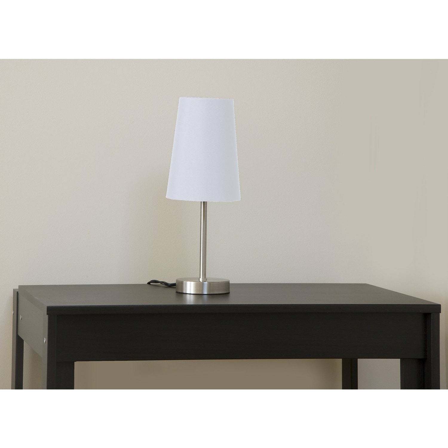 LightAccents Brushed Nickel Table Lamp with Fabric Shade - LightAccents.com
 - 5