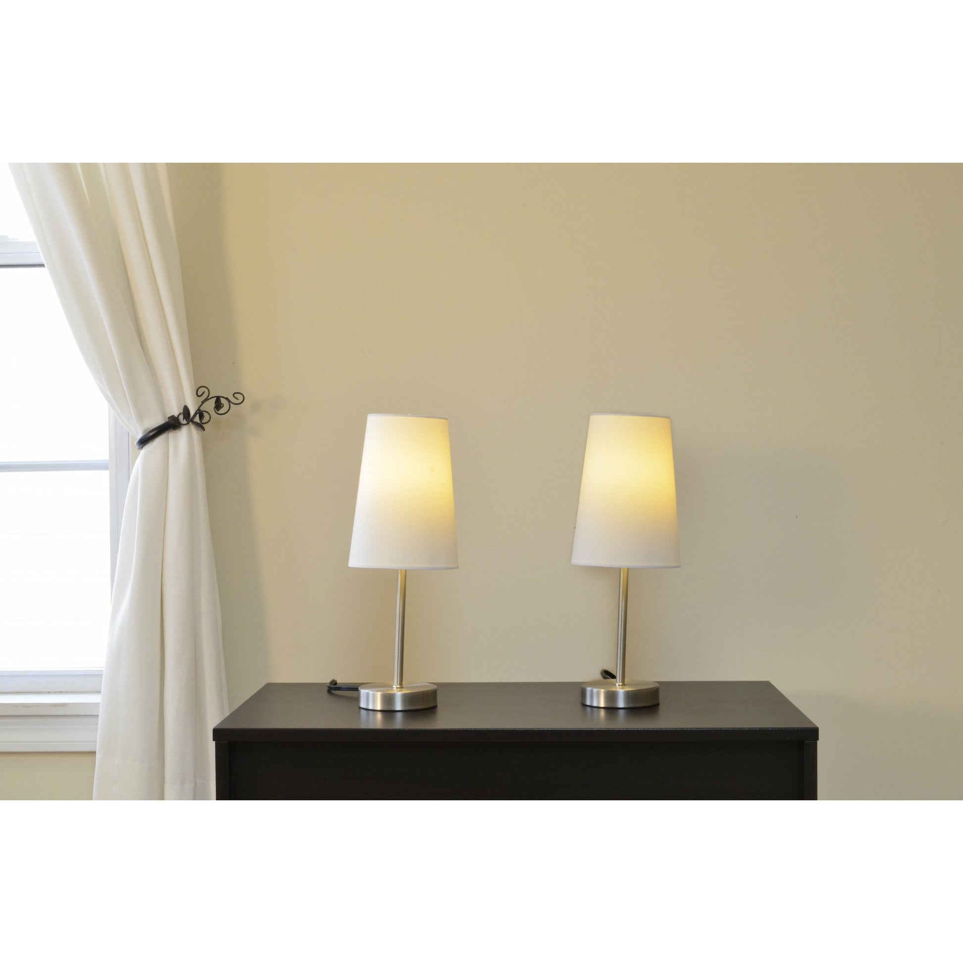 LightAccents Brushed Nickel Table Lamp with Fabric Shade - LightAccents.com
 - 8