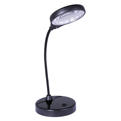 LightAccents Battery Operated Lighted Magnifier Desk Lamp with Flexible Gooseneck - LightAccents.com
 - 1