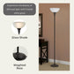 Torchiere Threshold Floor Lamp with Bronze Finish & Frosted White Shade