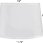 LIGHTACCENTS Hand-Crafted Natural Linen Fabric Lampshade 10" Top x 12" Diam x 9" Tall- Fits Most Light Fixtures (Nickel Spider Harp Included) - Lamp Shades For Table Lamps (White Linen)(Set of 2)