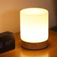 Calm Aura Side Table Lamp Accent Light: Glass Cylinder Table Lamp with 6W 2700K LED Bulb Included