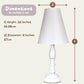 Chloe Bedside Table Lamp / Bedroom Light with Fabric Bell Shade