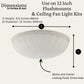 Light Fixture Replacement Glass Shade Frosted White Ceiling fan Light Covers Replacement Lamp Shade for Light Fixtures Ceiling Mount (Frosted)