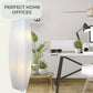 Alumni Paper Floor Lamp Chrome Finish with White Paper Shade