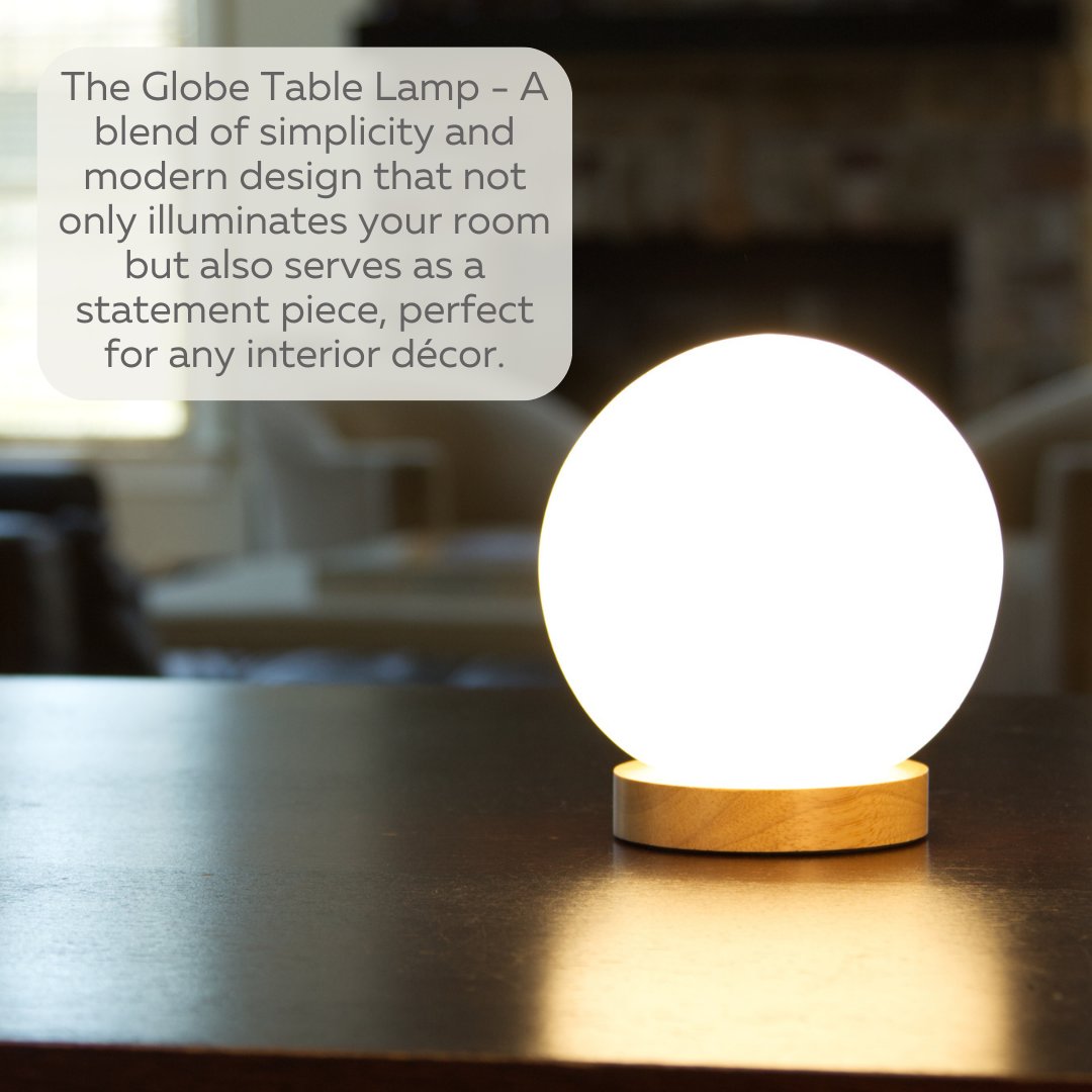 Iris Glass Ball Table Lamp With 6 Watt 550 Lumen 2700k Led Bulb