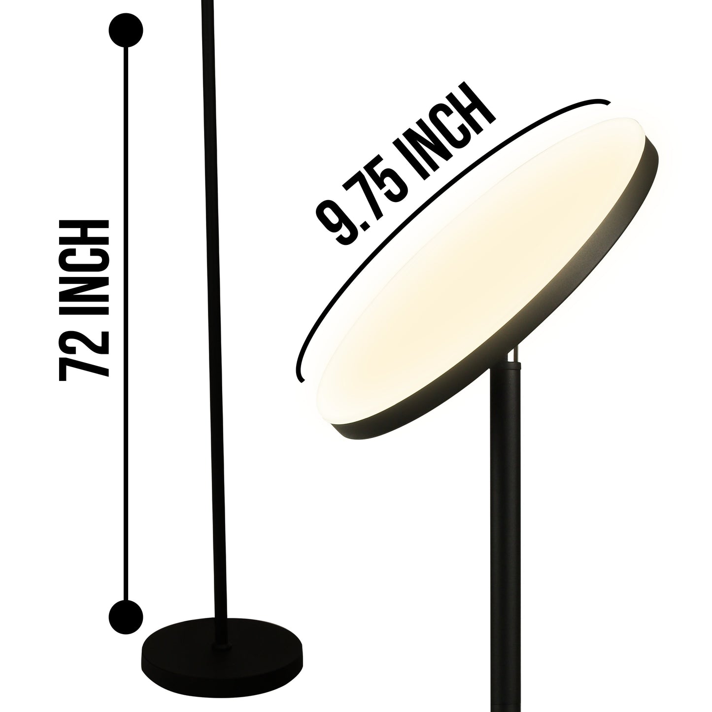Dimmable LED Floor Lamp with Adjustable Color Temp and Remote Control