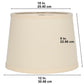 Lamp Shades For Table Lamps - Hand-Crafted Natural Linen Fabric (10" Top x 12" Diam x 9" Tall)- Fits Most Light Fixtures Nickel Spider Harp Included - Beige Linen Fabric with Nickel Finish (2-Pack)