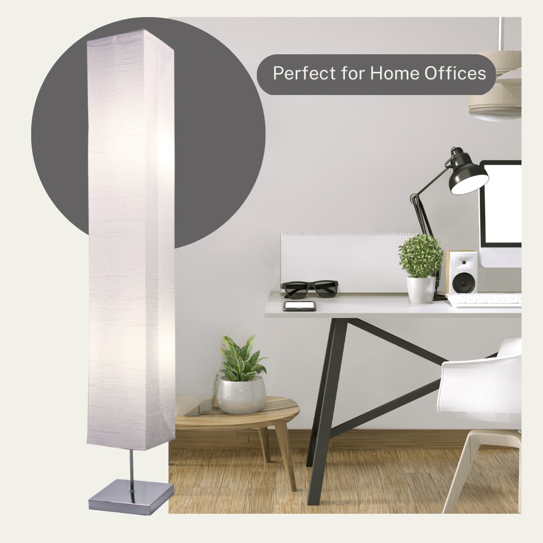 White paper floor deals lamp