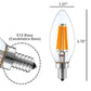 Dimmable Led Light Bulbs, 4w, 2700k, E12 Candelabra Warm White 6 Pack