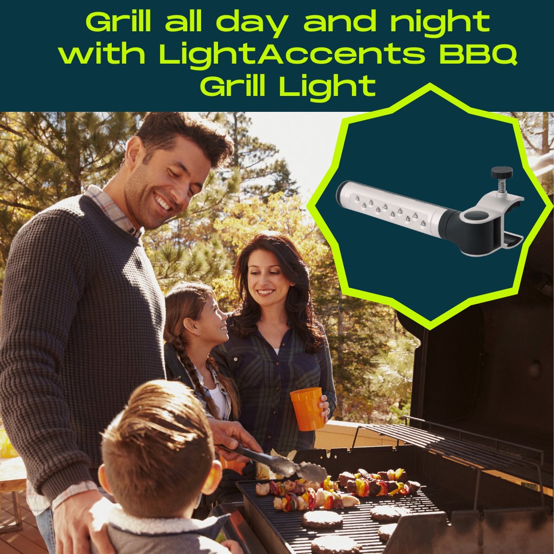 Barbecue Grill Light Battery Operated - LED BBQ Light Aluminum Clamp