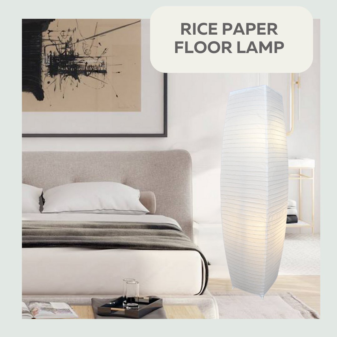 Alumni Paper Floor Lamp With White