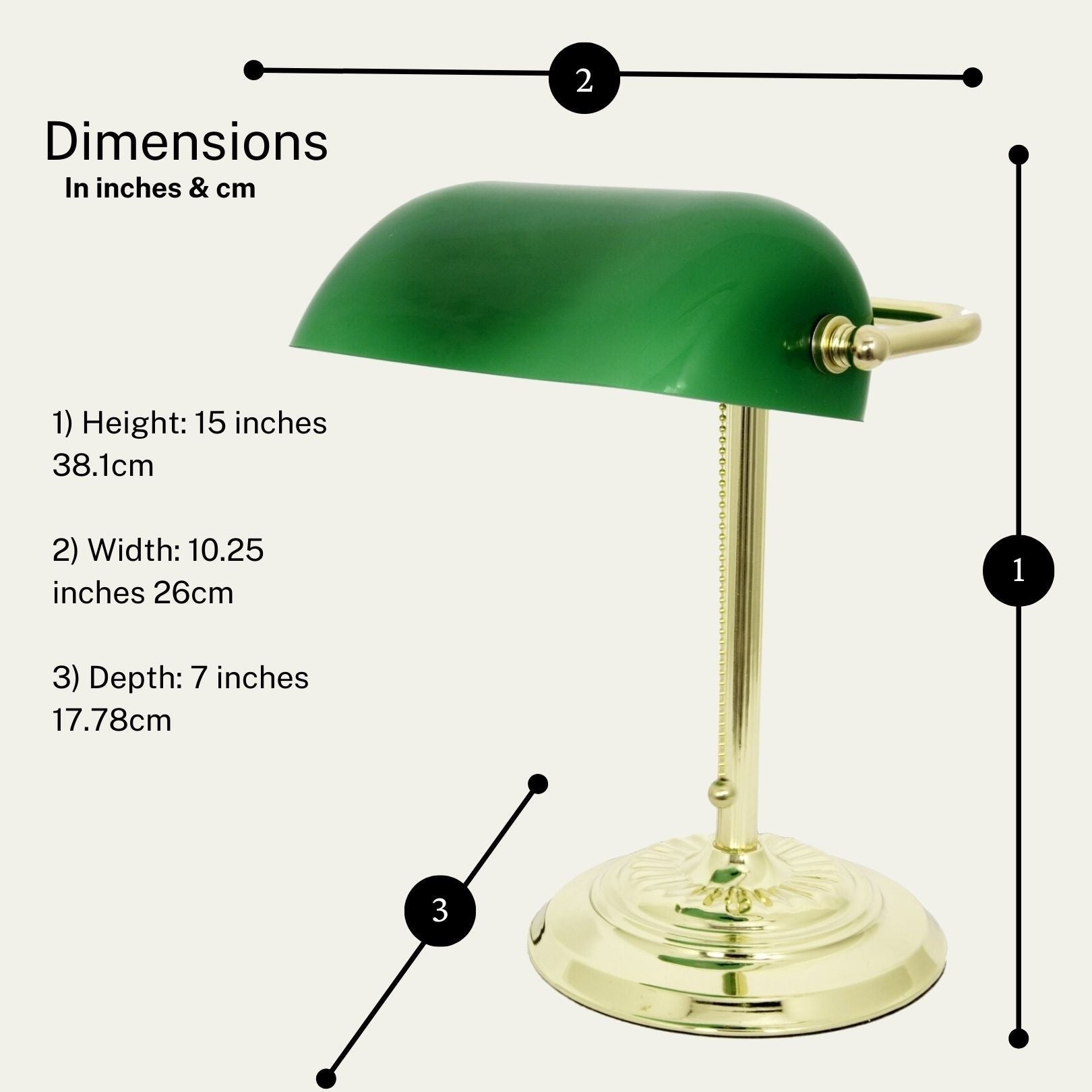 Green shade best sale desk lamp