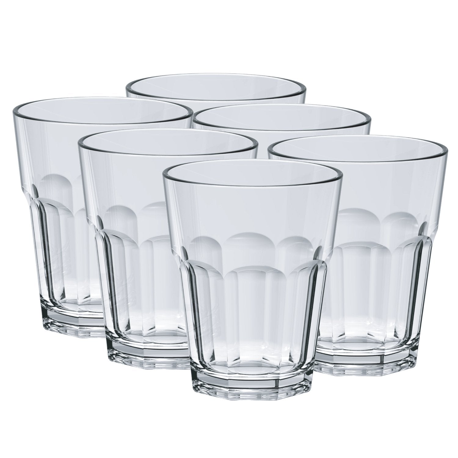 Plastic Tumblers Drinking Glasses Set of 2 Clear,Acrylic Cups For Kitchen -  Unbreakable, BPA Free, Dishwasher Safe Plastic Glass
