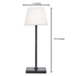 Cordless Rechargeable Battery Operated Table Lamp Black Aluminum