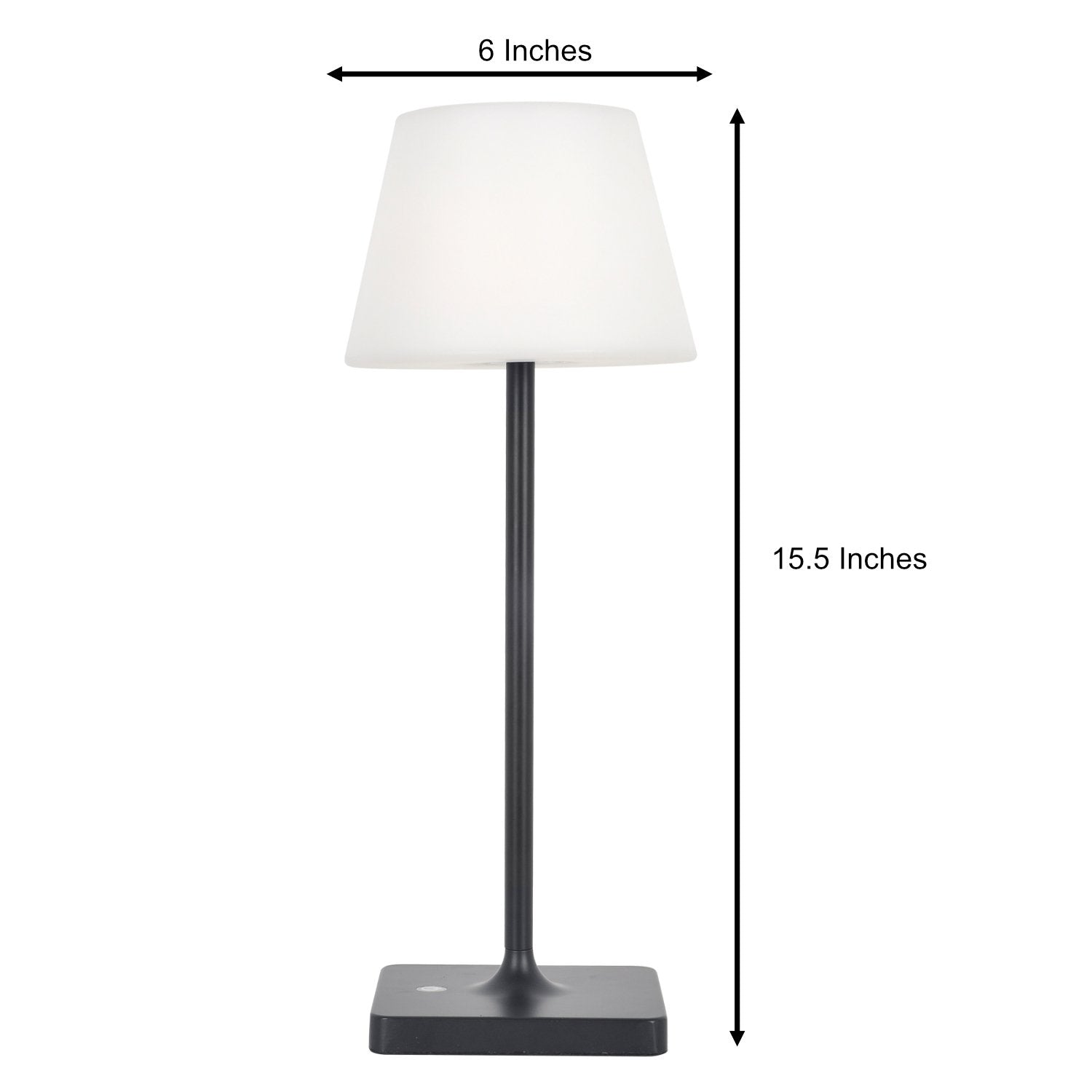 STRÅLA LED decorative table lamp, glass battery operated/dark gray