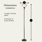 Torchiere Threshold Floor Lamp with Bronze Finish & Frosted White Shade